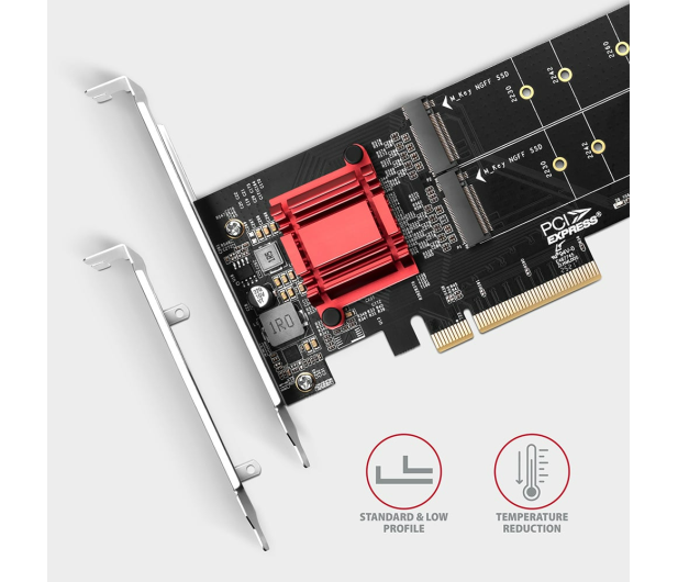 AXAGON PCEM2-ND PCIE 2X NVME M.2 ADAPTER - 1139506 - zdjęcie 7